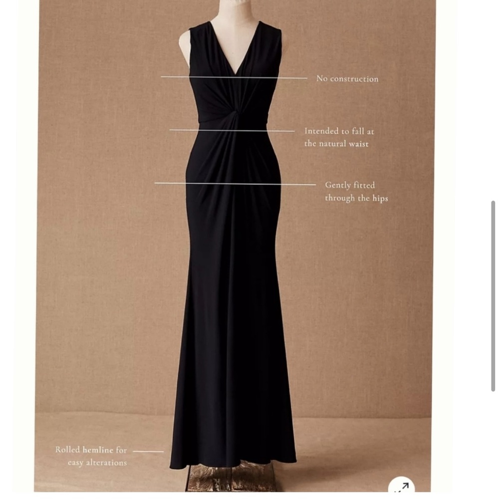 BHLDN Cortine Black maxi Dress size 4 - Picture 7 of 15
